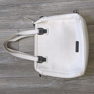 Steve Madden White Quilted Faux Leather Purse/Handbag